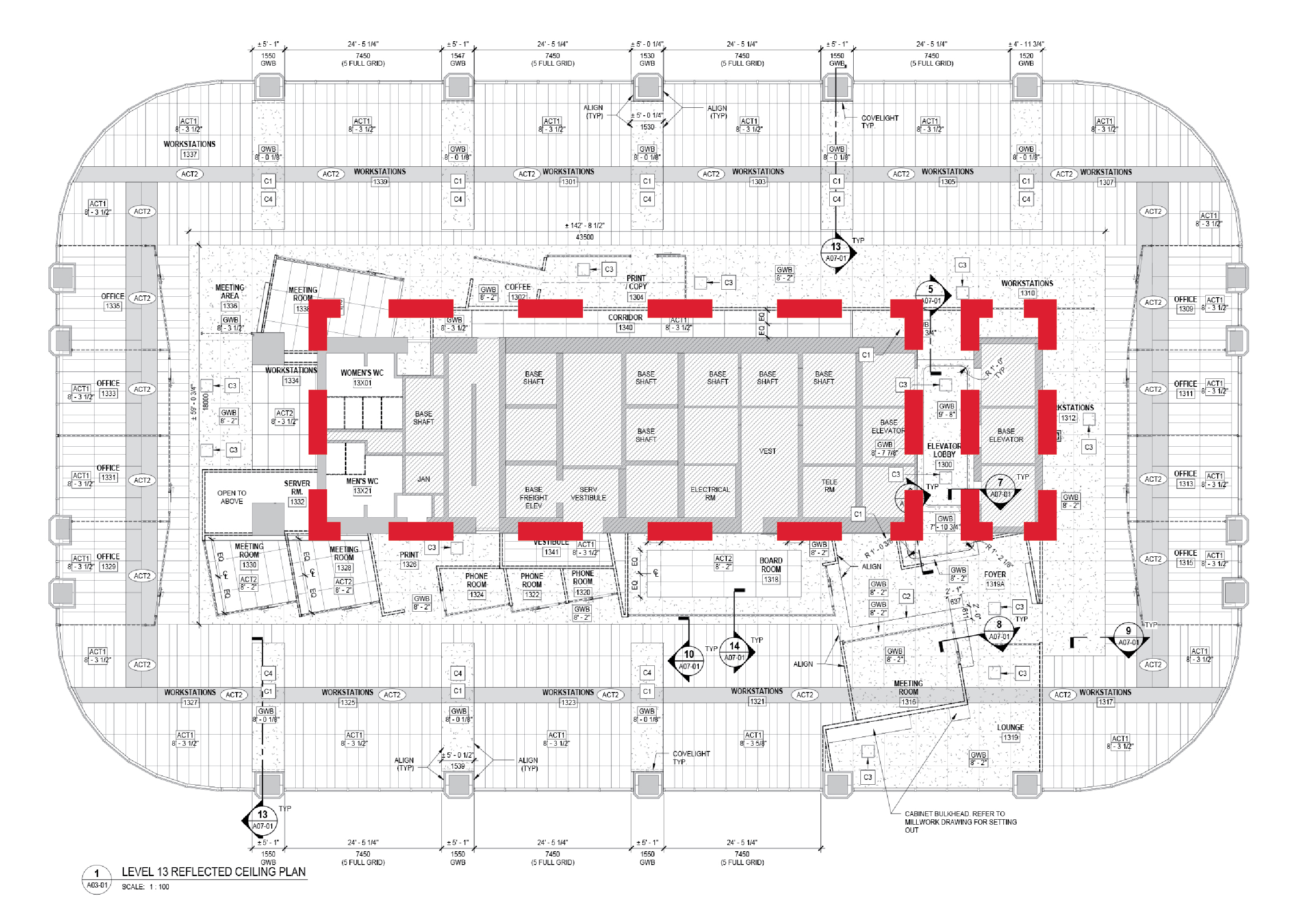 ceilings placement outline